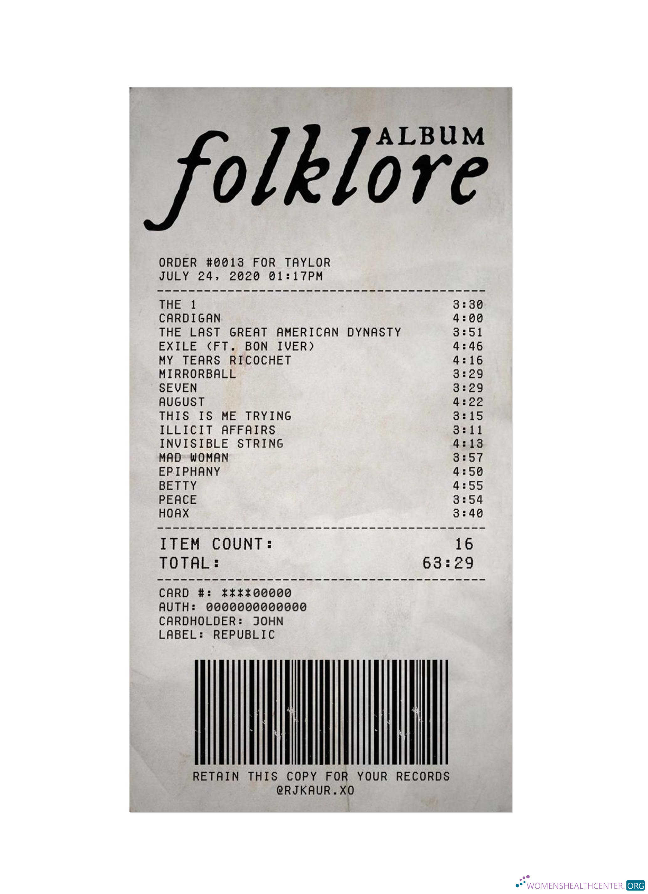 Download FOLKLORE ALBUM payment check Photoshop template